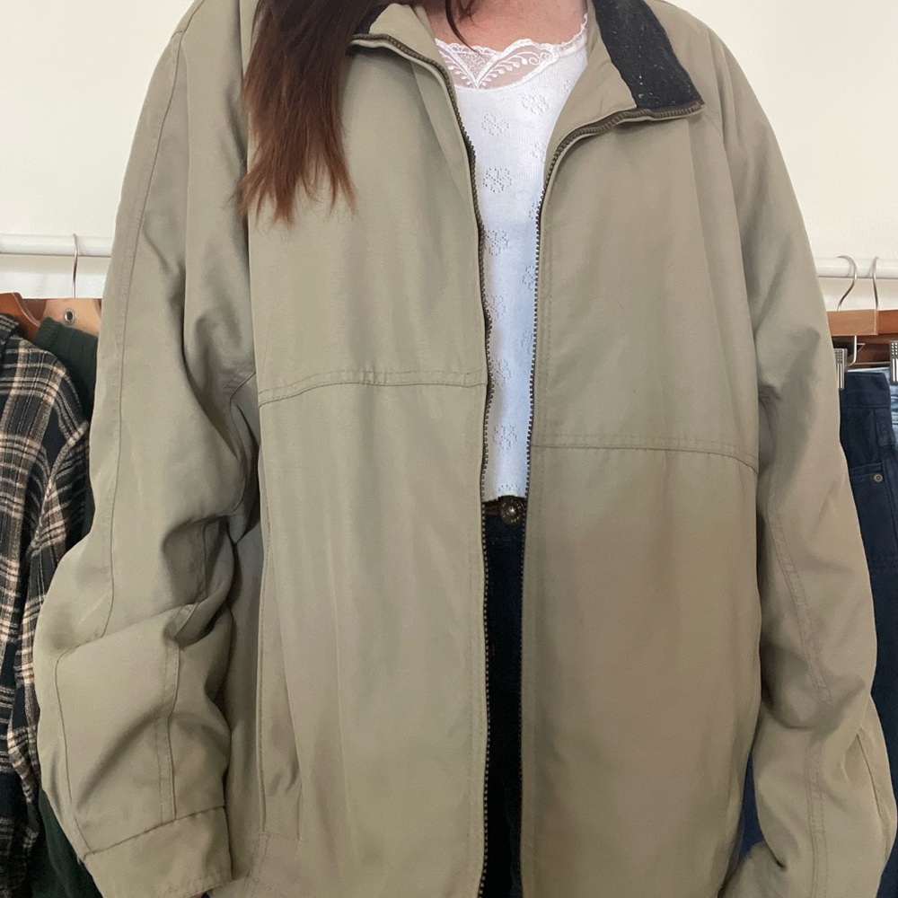 Vintage Pac Trail Oversized Khaki Utility Jacket, Western Americana Vintage Coat